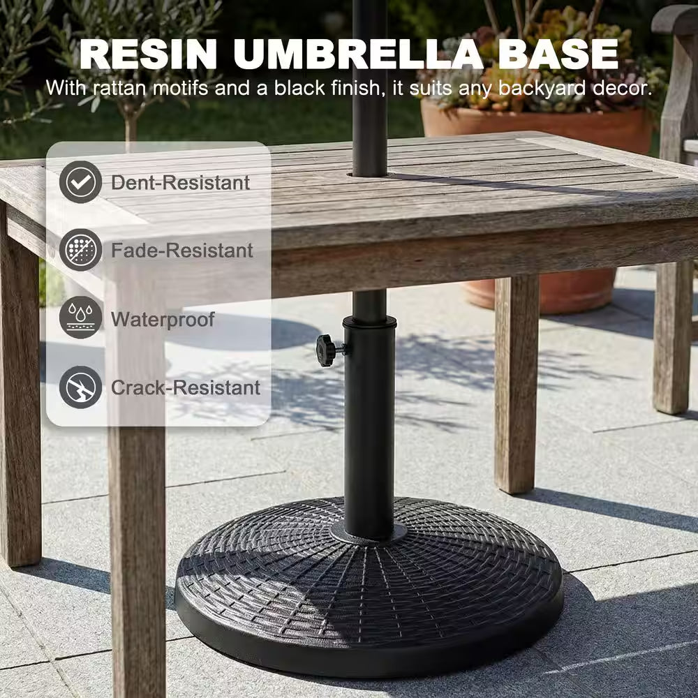 21 Lbs. Aluminum Patio Umbrella Base in Black