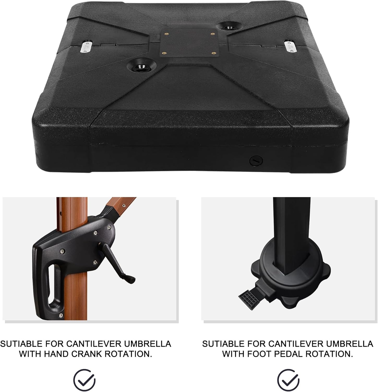 Cantilever Umbrella Base PL209BD, 32.21" x 32.21