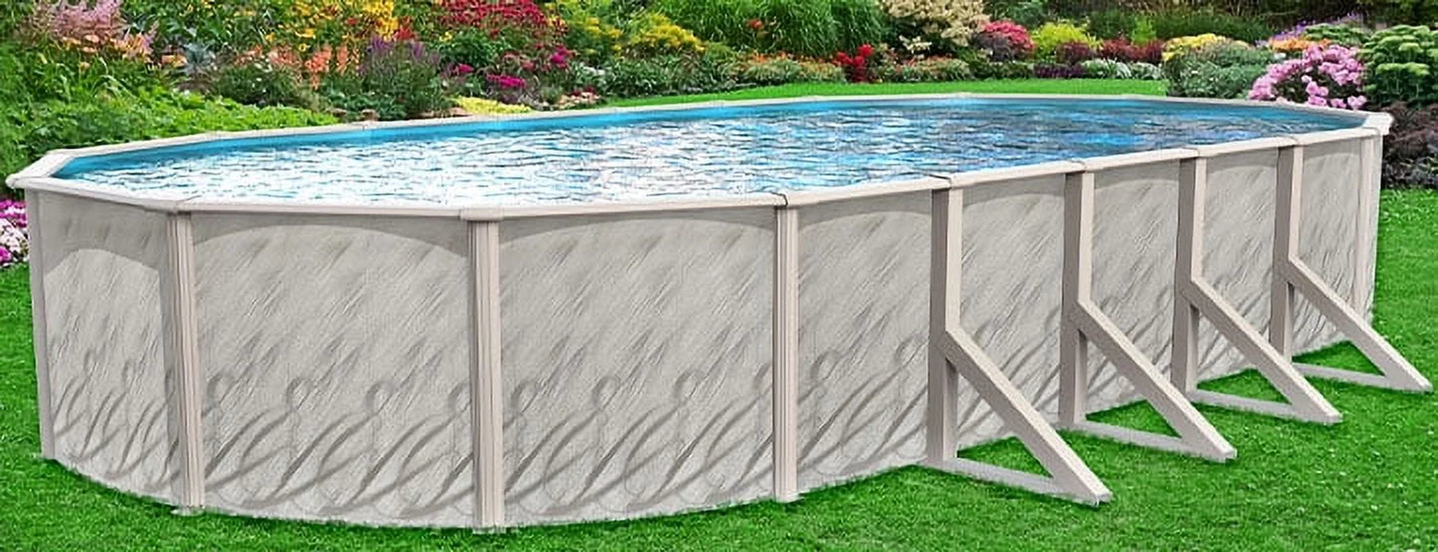 Meadows 18' X 33' X 52" Oval Above-Ground Swimming Pools, Full Start-Up Kit