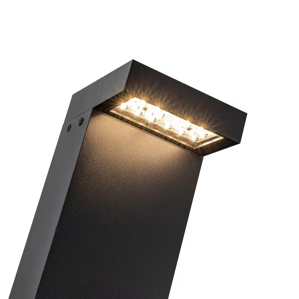 Evans 36 In. 1-Light 24-Watt Black 120-Volt 2500 Lumens Hardwired Integrated LED Exterior Landscape Bollard