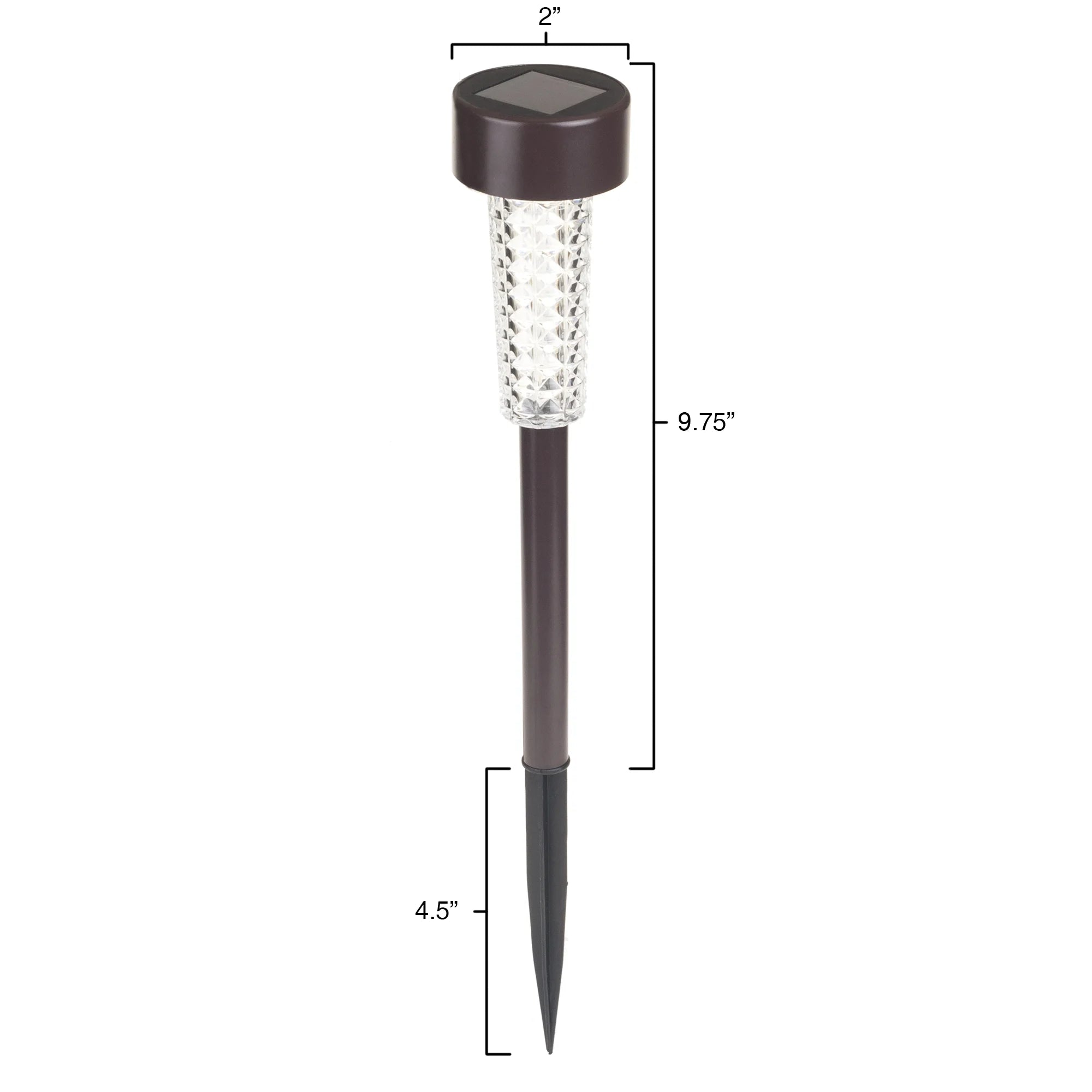 Solar Lights Outdoor Waterproof Garden Lights 6-Pack, Bronze