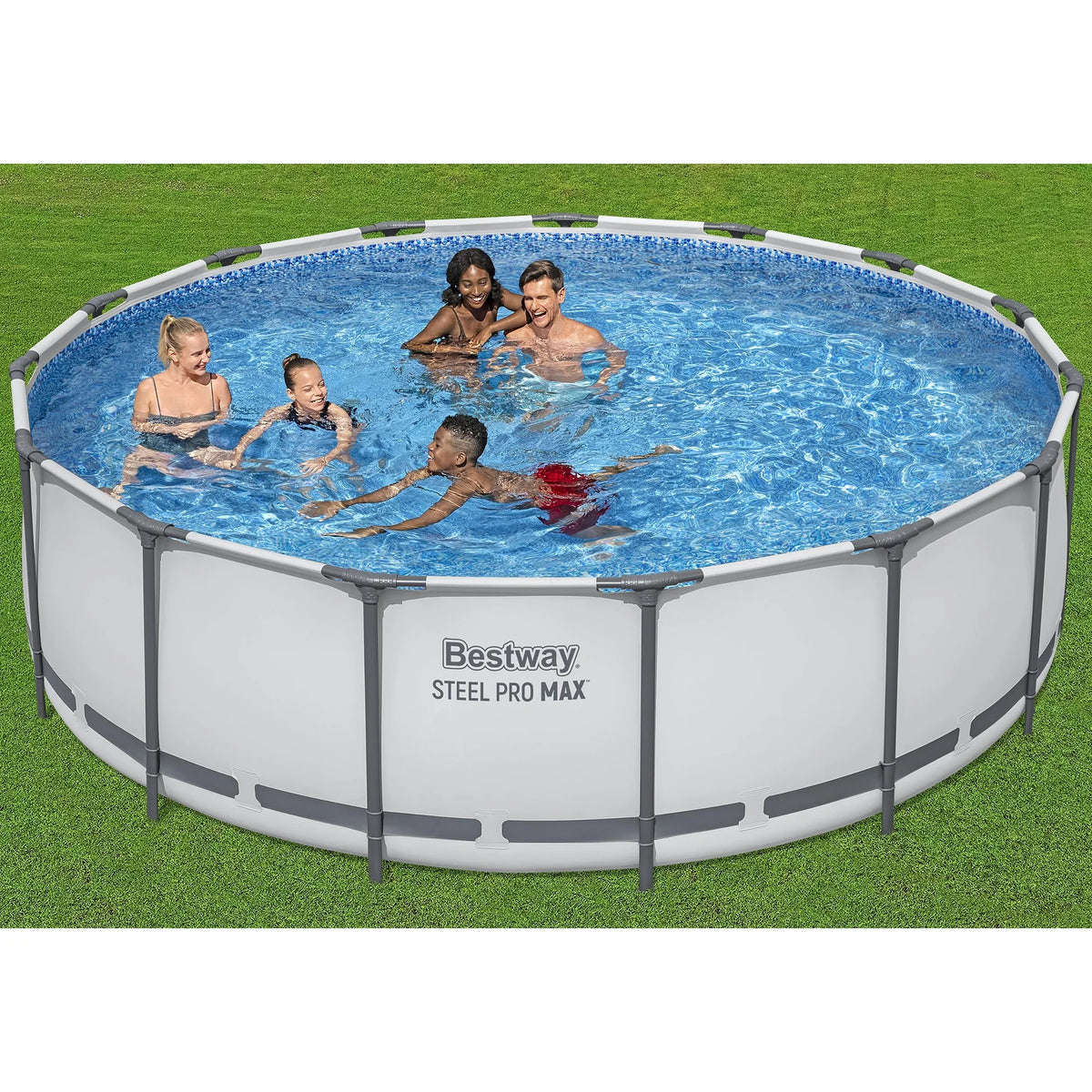 Bestway: MAX 15' X 48" above Ground Pool Set - 4231 Gallon, Outdoor Family Pool, Corrosion & Puncture Resistant, Includes Filter, Pump, Ladder & Cover