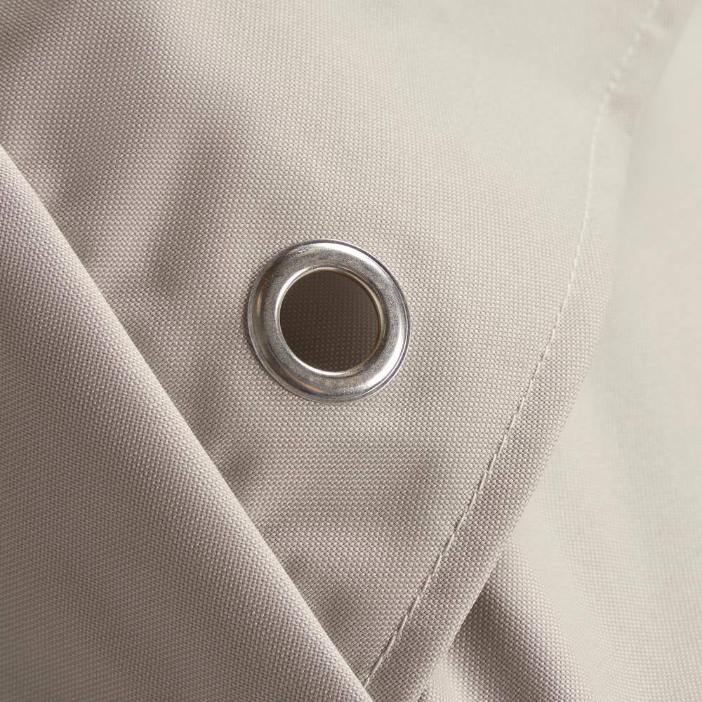 Mainland 94 In. L X 94 In. W X 23 In. H Fog/Navy round Patio Table and Chair Set Cover