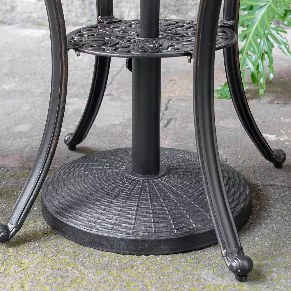 21 Lbs. Aluminum Patio Umbrella Base in Black