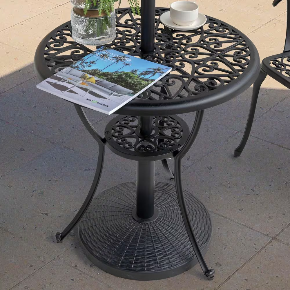 21 Lbs. Aluminum Patio Umbrella Base in Black