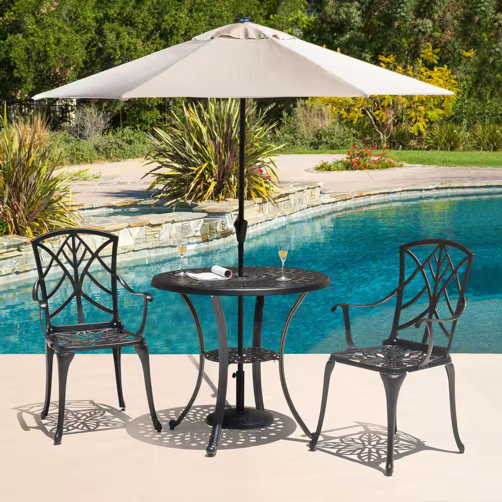 21 Lbs. Aluminum Patio Umbrella Base in Black