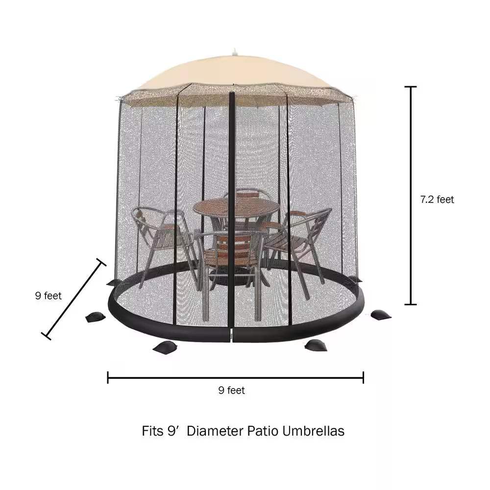 9 Ft. Patio Umbrella Mosquito/Bug Net for Umbrella
