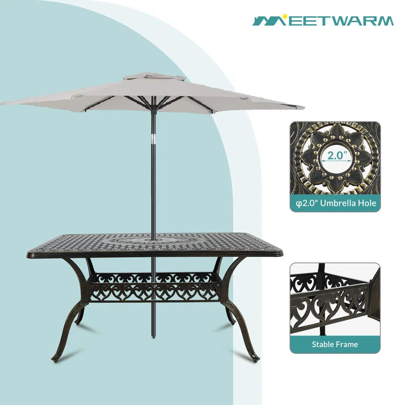6 - Person Patio Dining Set with Rectangular Table