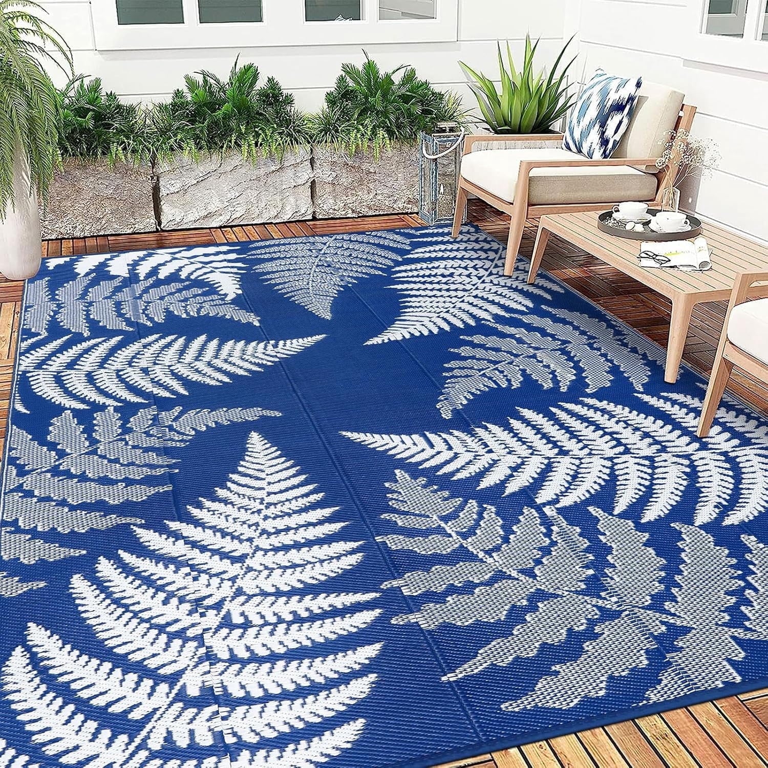 6'X9' Outdoor Rugs Patio Rug Reversible Mats RV Outdoor Rugs Camping Rugs Plastic Straw Rug Outdoor Area Rug for Patios, Camping, Porch, RV, Balcony, Beach