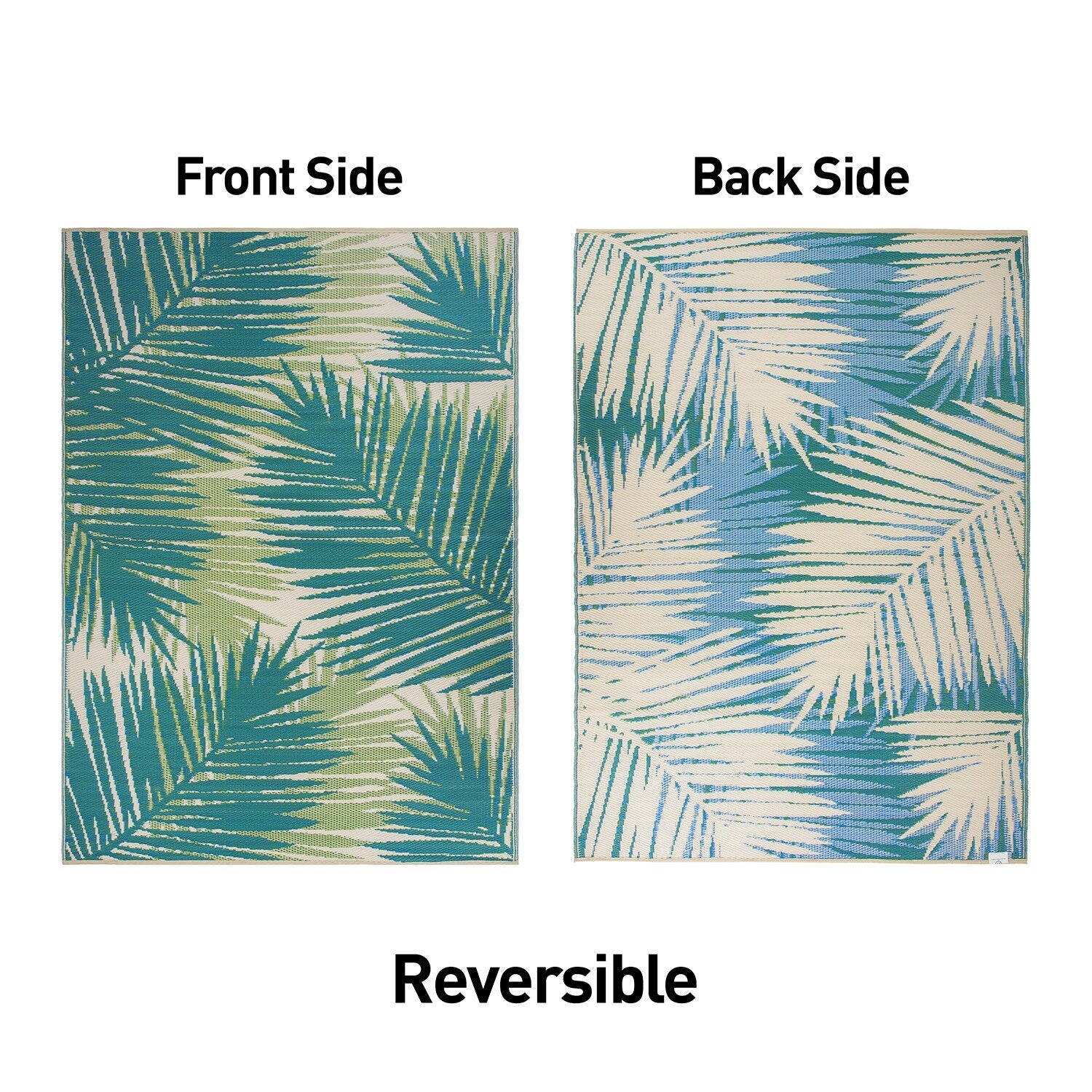 Tropical Floral Reversible Plastic Outdoor Rugs