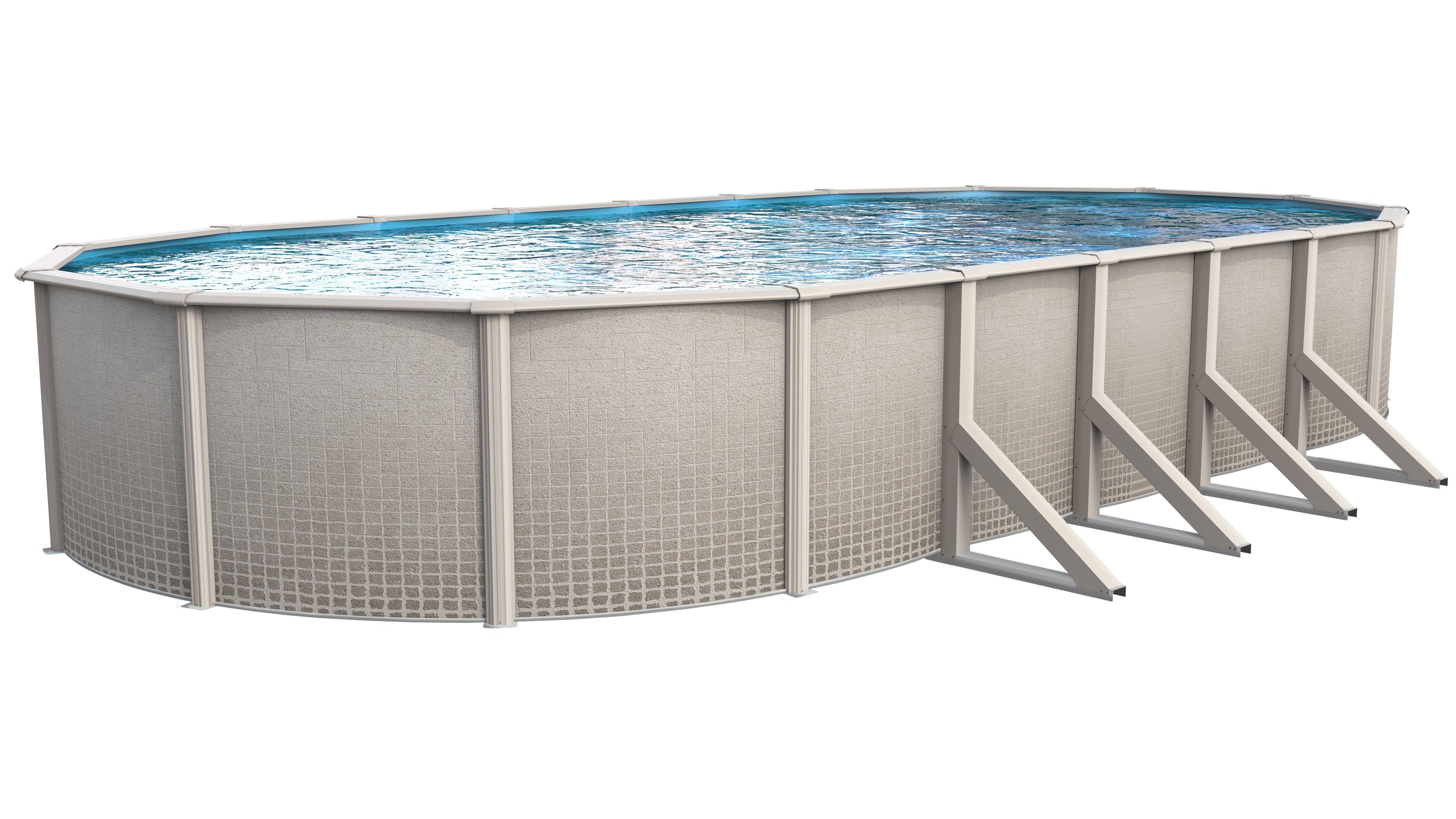 Impressions 15' X 30' Oval 48" Wall Above-Ground Swimming Pools, Full Start-Up Kit