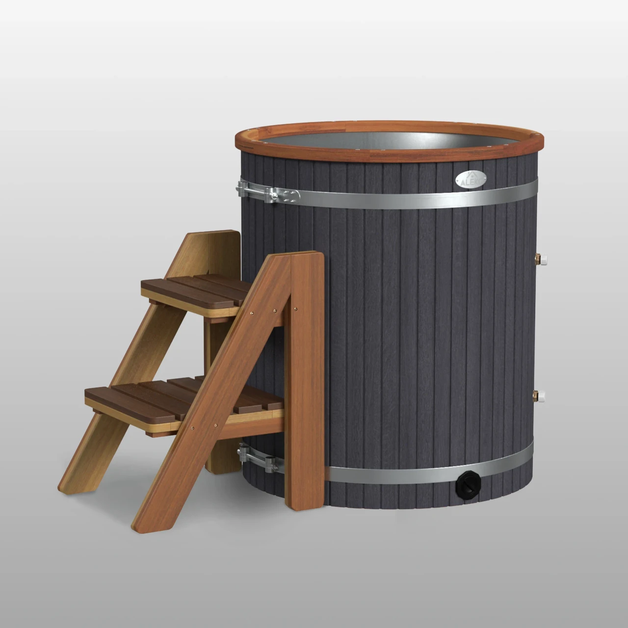 Lumina Outdoor Wooden Ice Bath Cold Plunge Tub | 118 Gallon Water Capacity
