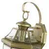 Aston 14 In. 1-Light Antique Brass Outdoor Hardwired Wall Lantern Sconce with No Bulbs Included