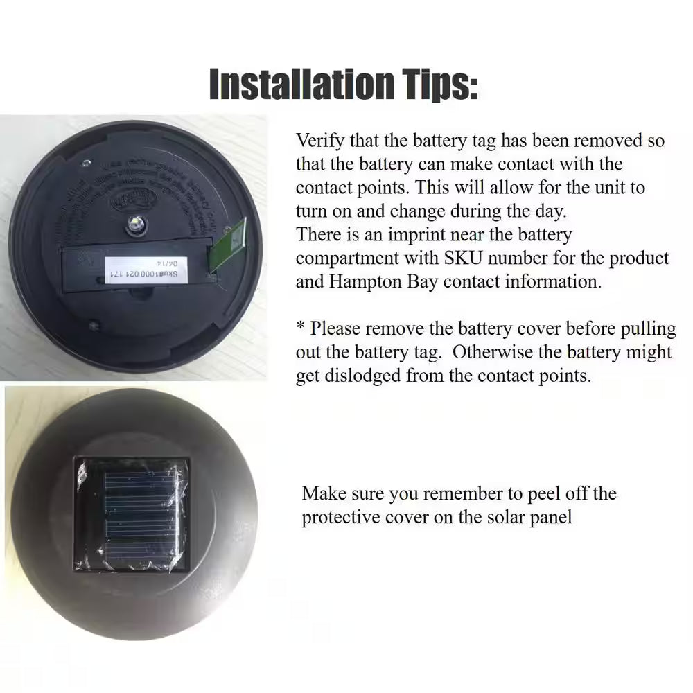 Lauder 20-40 Lumen Black LED Outdoor Solar Path Light with Glass Lens, Dual White and High-Low (4-Pack)