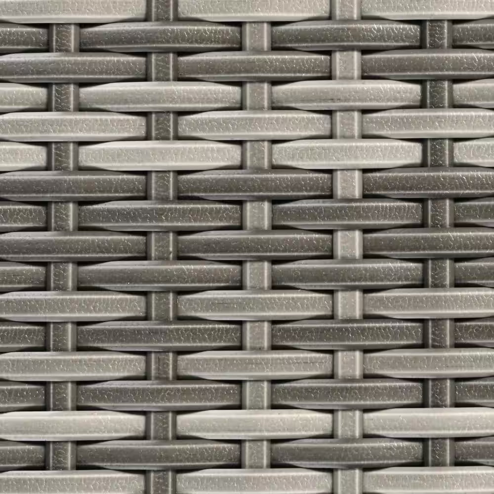 200 Gal. Gray Rattan Deck Box with Wheels All-Weather Outdoor Storage Box Wicker Storage Bin and Galvanized Steel Frame