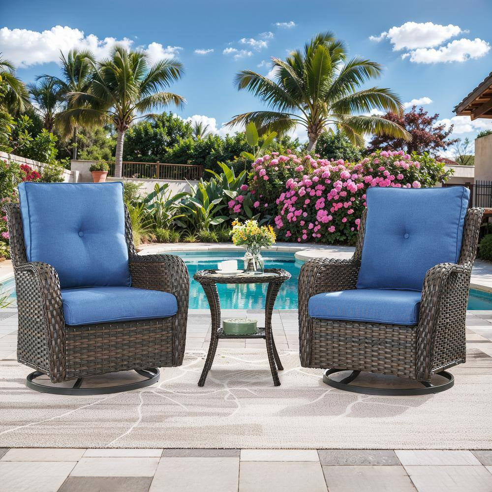 Carolina Square 22 In. X 25 In. X 4 In. Deep Seating 2-Piece Outdoor Lounge Chair Loveseat Cushion in Navy