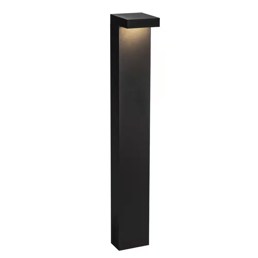 Evans 36 In. 1-Light 24-Watt Black 120-Volt 2500 Lumens Hardwired Integrated LED Exterior Landscape Bollard