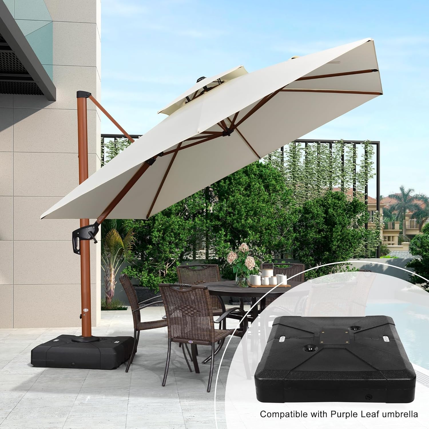 Cantilever Umbrella Base PL209BD, 32.21" x 32.21