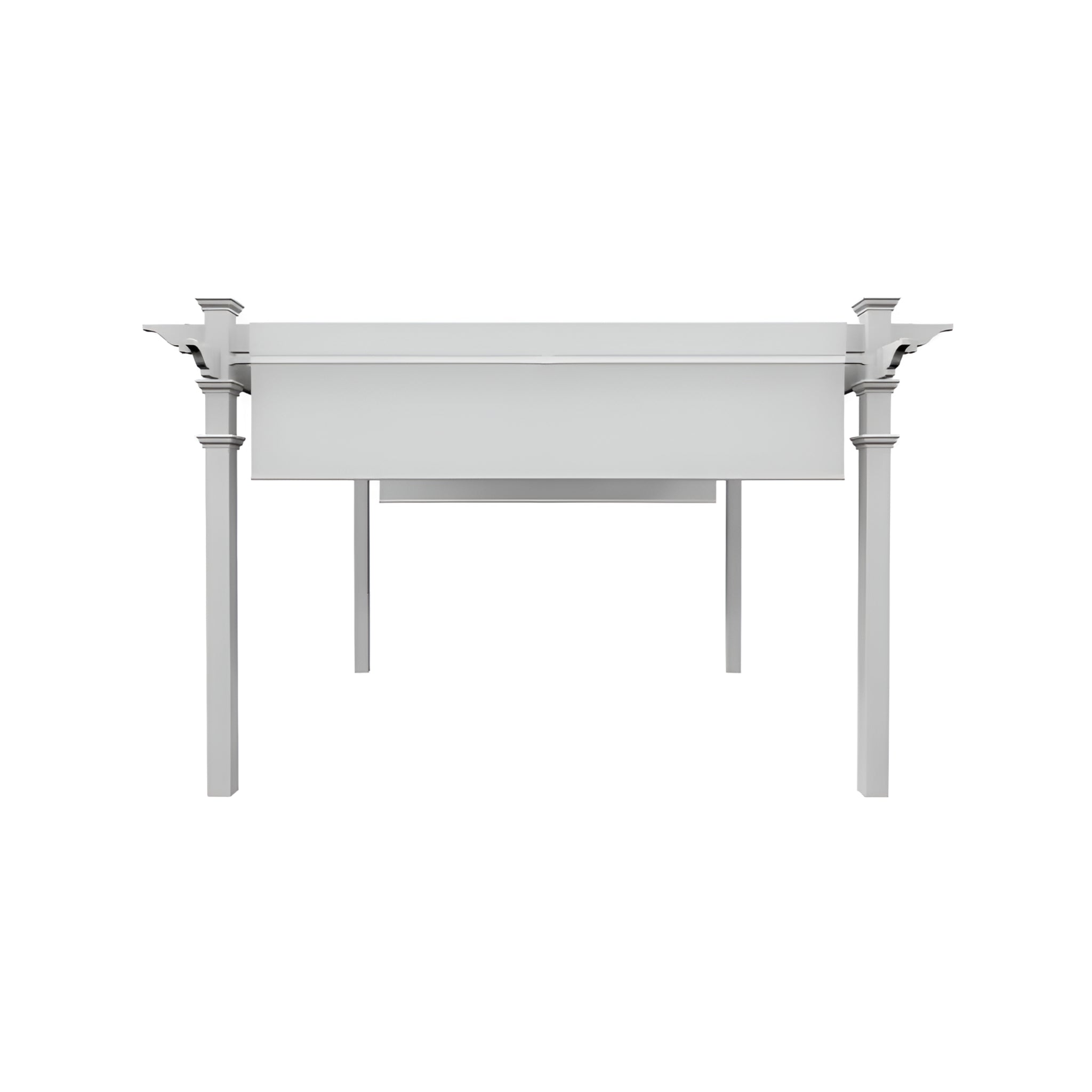 144"L X 144"W X 106"H Vinyl Monterey Canopy Pergola, White, VA42073