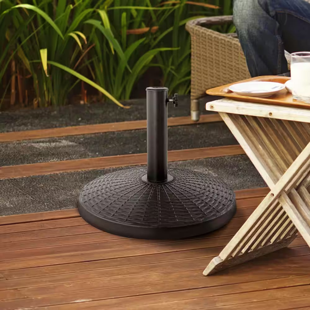 21 Lbs. Aluminum Patio Umbrella Base in Black