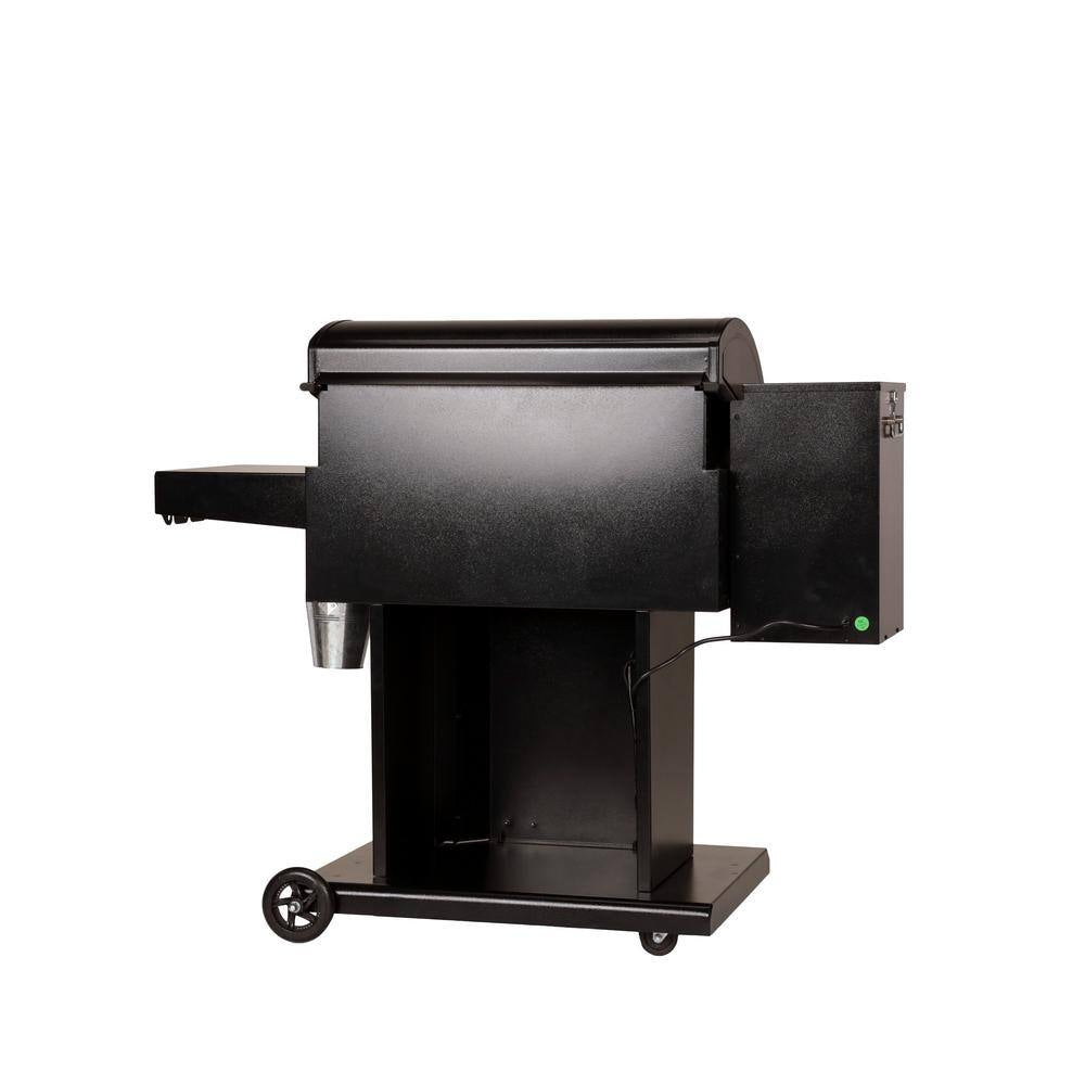 The Cumberland Wood Pellet Grill and Smoker in Black with Searing Grate