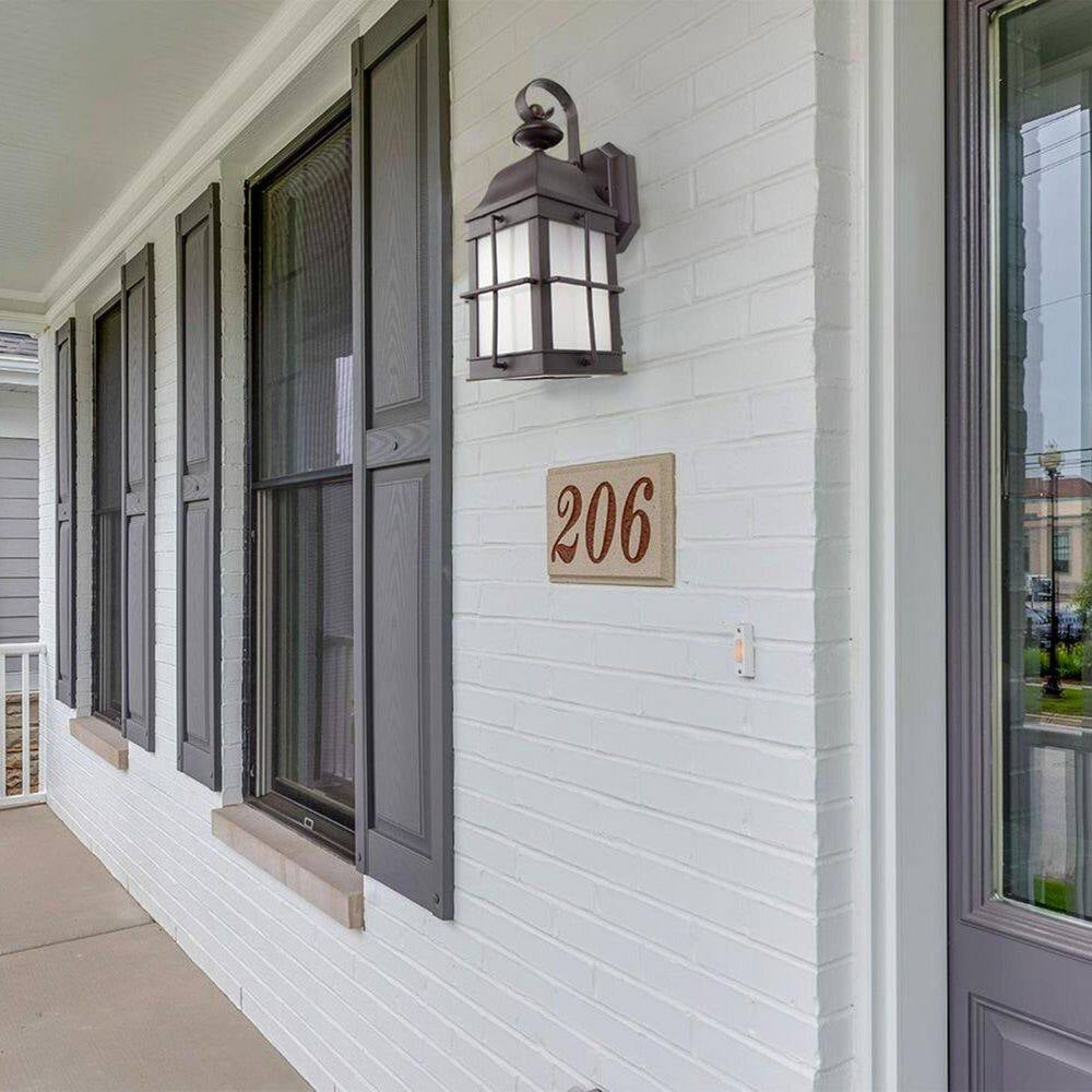 New Town Wall Mount 60-Watt Equivalent 800 Lumen Bronze Motion Sensing Dusk-To-Dawn Flood Light No Bulb Included