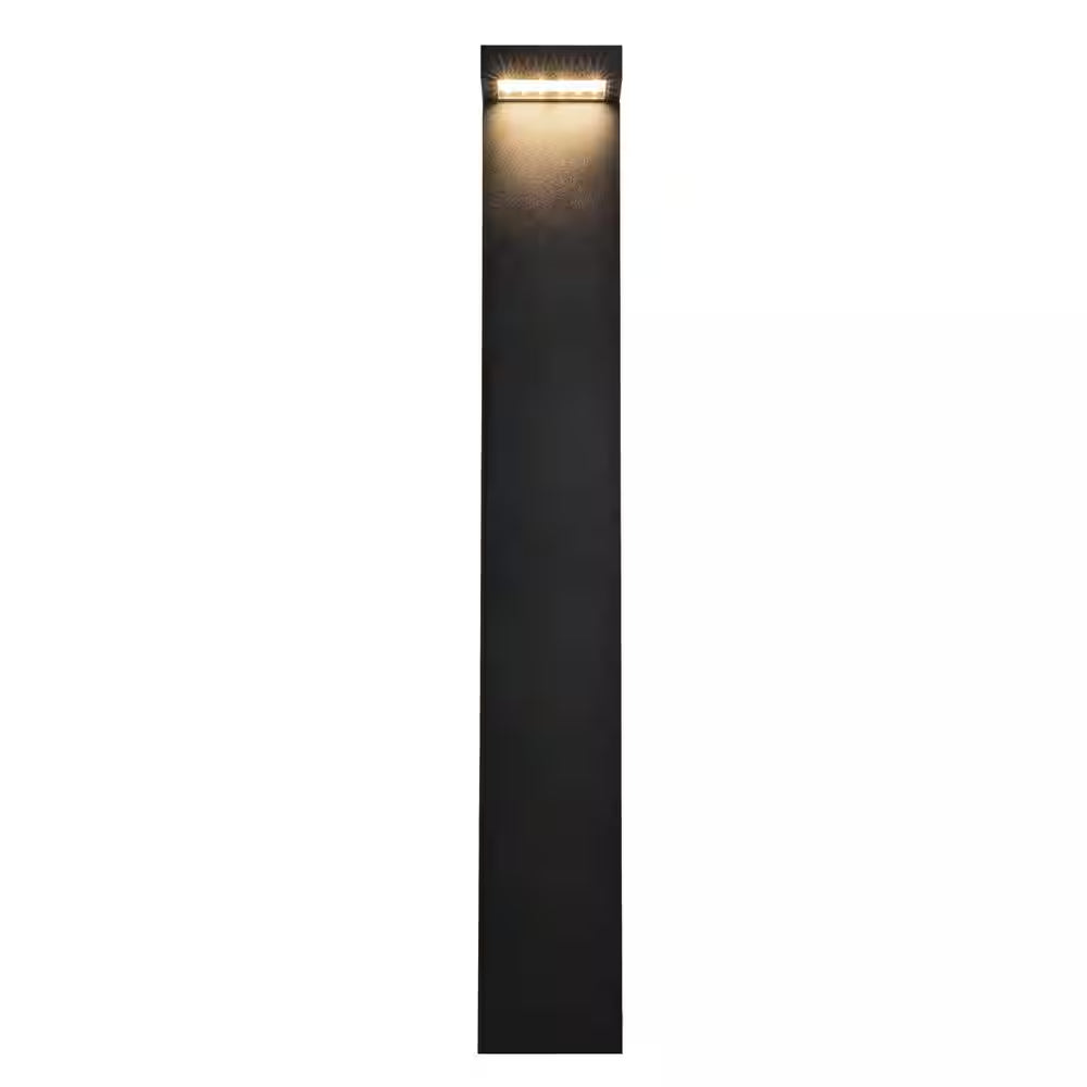 Evans 36 In. 1-Light 24-Watt Black 120-Volt 2500 Lumens Hardwired Integrated LED Exterior Landscape Bollard