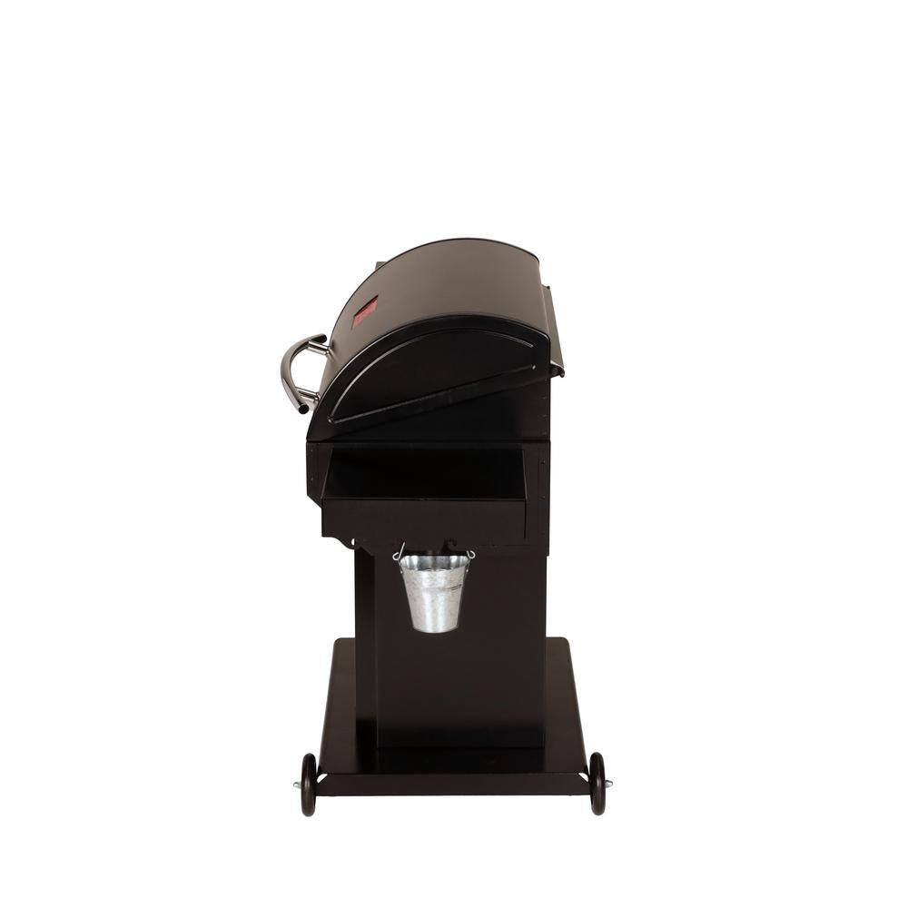 The Cumberland Wood Pellet Grill and Smoker in Black with Searing Grate