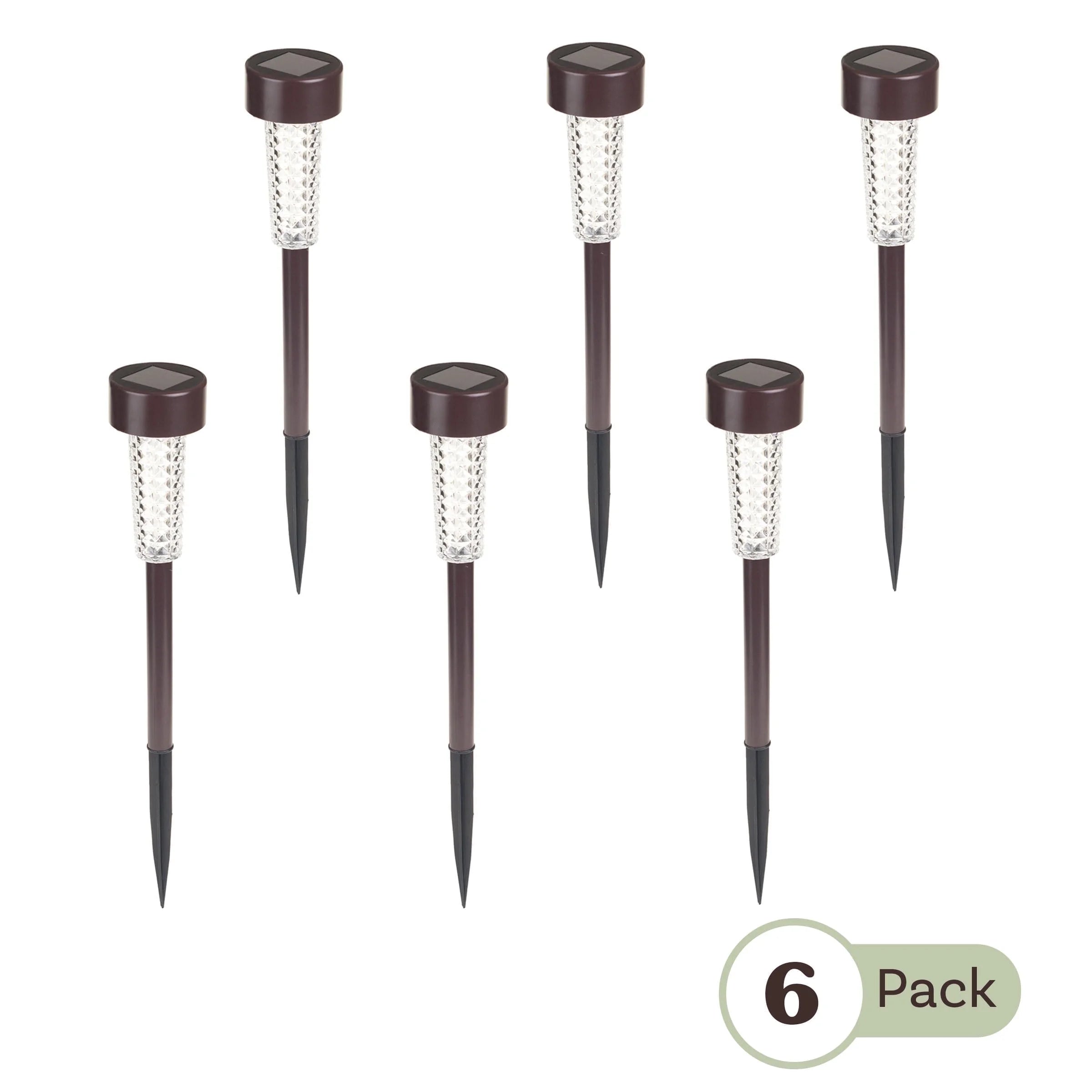 Solar Lights Outdoor Waterproof Garden Lights 6-Pack, Bronze