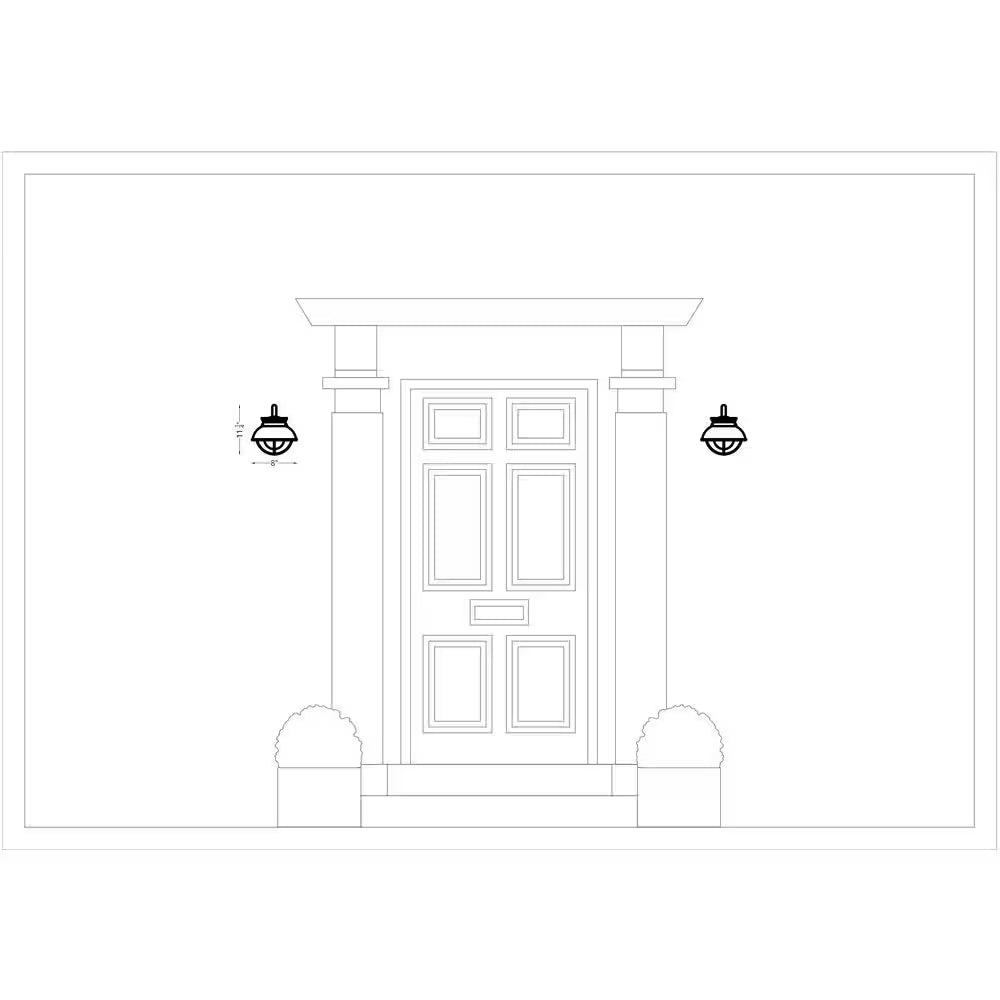 Sebring 8 In. W 1-Light Weathered Copper Outdoor 11.25 In. Wall Lantern Sconce with Clear Seeded Glass
