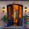 Retro Black Ground Glass Dusk to Dawn Outdoor Hardwired Waterproof Wall Lantern Scone with No Bulbs Included
