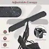 3-Person Steel Outdoor Patio Swing with Canopy and Cushions
