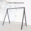 83 in Metal Patio Swing Stand with A-Shaped Structure
