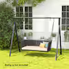 83 in Metal Patio Swing Stand with A-Shaped Structure