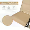 2-Person Porch Swing Adjustable Canopy Swing Chair with Tempered Glass Table