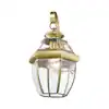 Aston 14 In. 1-Light Antique Brass Outdoor Hardwired Wall Lantern Sconce with No Bulbs Included