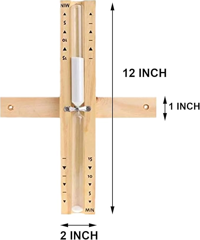 20 Minute Sauna Sand Timer, 20 Min Rotating Wooden Sauna Hourglass with White Sand, Reloj De Arena, Heat Resistant Sand Clock Hour Glass Timer for Sauna SPA