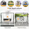 83 in Metal Patio Swing Stand with A-Shaped Structure