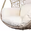 Wicker Patio Swing Outdoor Indoor PE Wicker Swing Egg Chair Hanging Chair in White