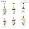 Aston 14 In. 1-Light Antique Brass Outdoor Hardwired Wall Lantern Sconce with No Bulbs Included